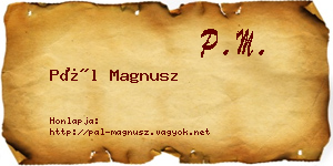 Pál Magnusz névjegykártya